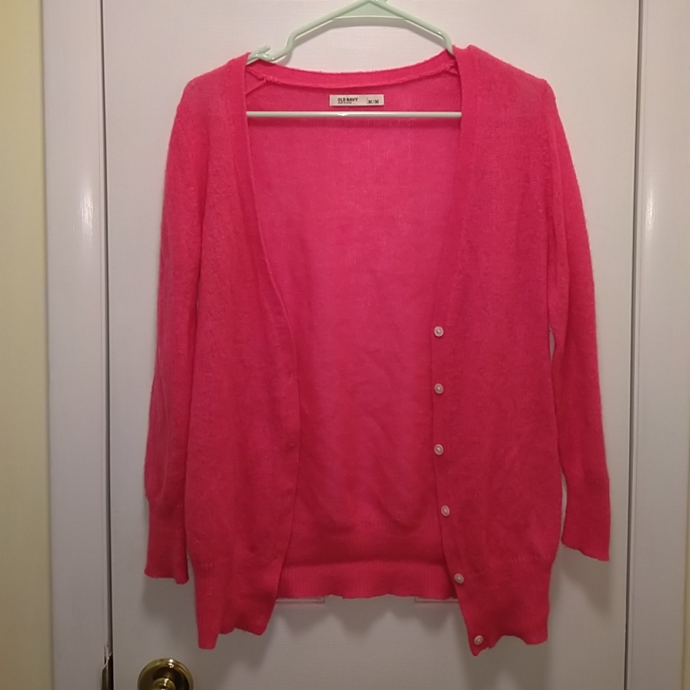Bright Pink Old Navy Cardigan